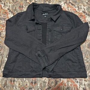 William Rast Black Glitter Jean Jacket
